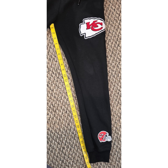 Kansas City Chiefs Sweatpants Small Pro Standard NFL Joggers Black Multi Logo - Picture 5 of 11